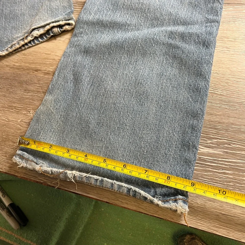 Bullhead Jeans Mens 32 Light Blue Straight Leg Distressed Y2K Skater Denim